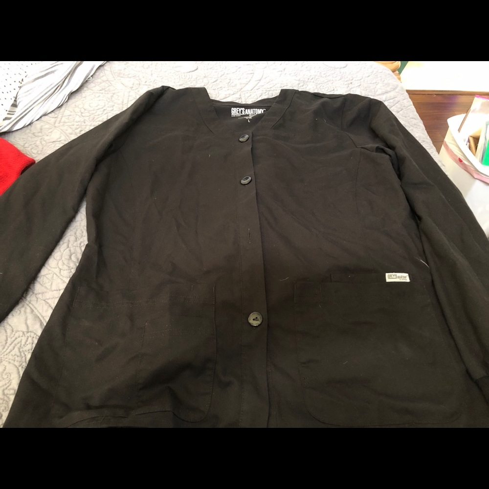 Black scrub jacket